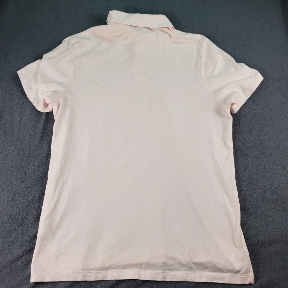 J.Crew Oarsman  Polo Shirt Classic Fit Light Pink Large Short Sleeve